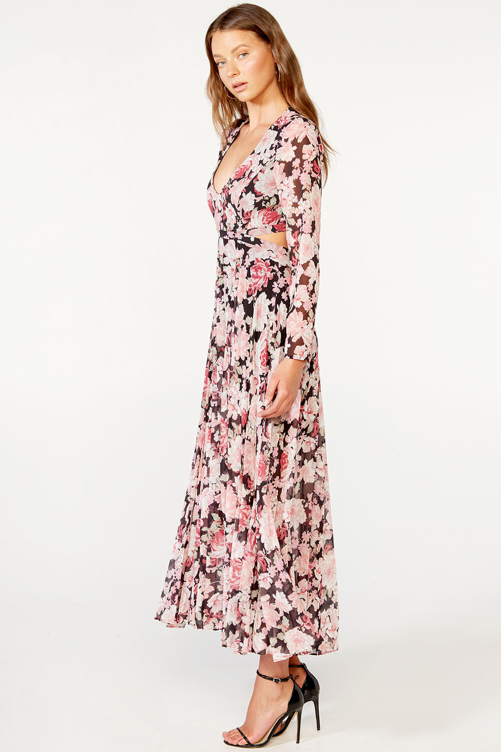 Garden Floral Dress in Rose Gardn | Bardot